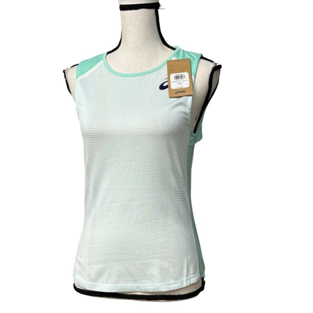 ASICs Women’s Activebreeze Match Tank Top, Light Green, Sz. M